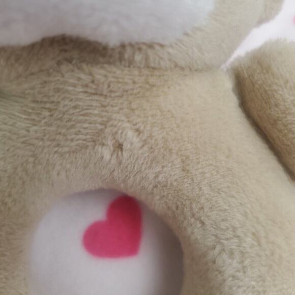 Carters Monkey Rattle Lovey Plush Pink Hearts 12 In Satin Back Security Blanket - Picture 10 of 12